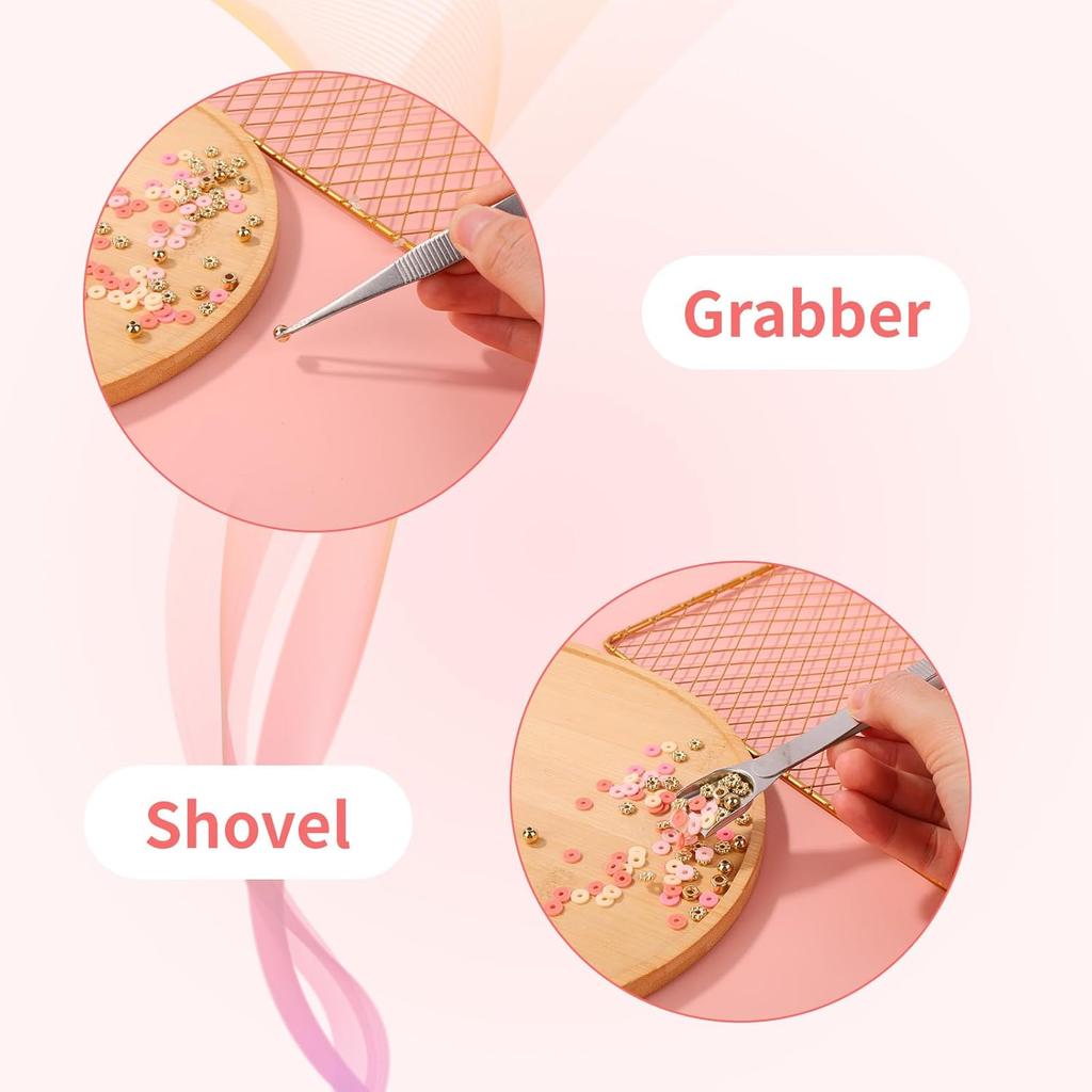 4pcs Cake Decorating Tools Set, 2 Styles Stainless Steel Sprinkles Tools for Cake Decorating Claw Pen Pearl Grabber & Tweezers with Shovel Head for