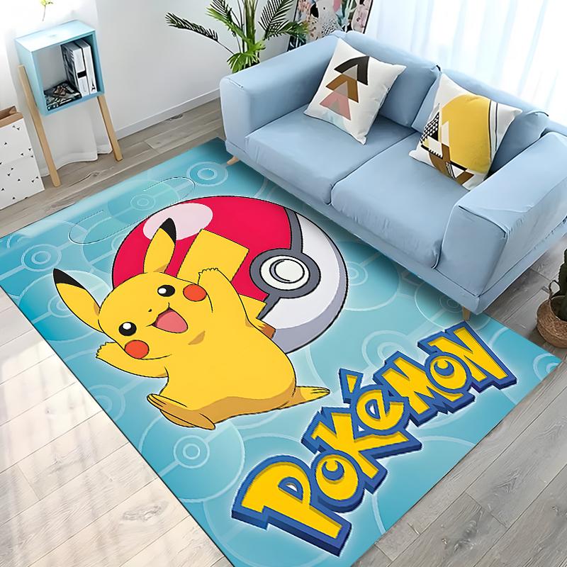 Various Styles Pikachu Printed Carpet Gifts for Boys and Girls Friends Bedroom Living Room Sofa Large Size Mat Non-slip Rugs