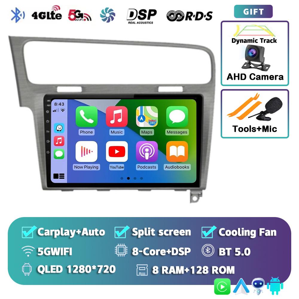 Android 14 Carplay Автомагнитола Для Volkswagen VW Golf 7 2013 - 2016 2017 2018 2019 2020 MK7 Мультимедийный Плеер Стерео Система GPS Головное Устройство