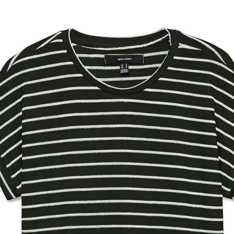 Brianna Fine Knit Striped Round Neck Sweater for Women VERO MODA