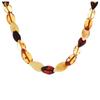 [R3682] - Колье ручной работы "Вдохновение" Янтарь 3 тона - 45 см 6 мм
