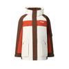 Original Fashion Casual Sports Personality Trendy Color Block Loose Mid-Length Down Jacket Women Outerwear Mulan-Brown F11W549903FBN