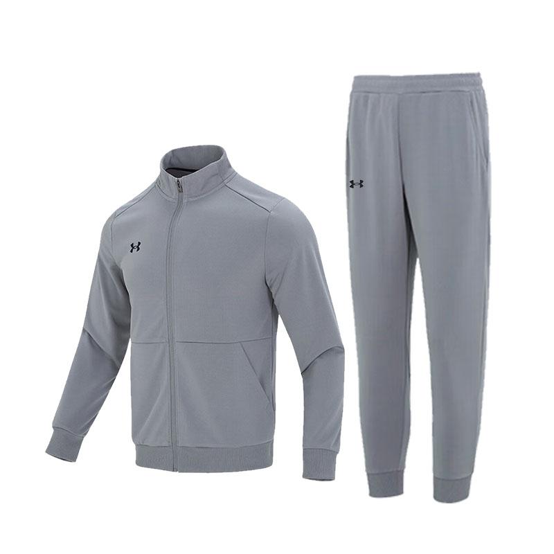 Under Armour Вязаный комплект с логотипом: куртка и брюки-джоггеры, повседневный спортивный костюм, мужские комплекты, серый 23600304-014+23600704-014