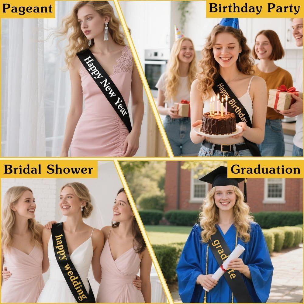 Decorations Prom Queen Sash Personalized Groom Sash NEW Blank Sash  Bachelorette Party