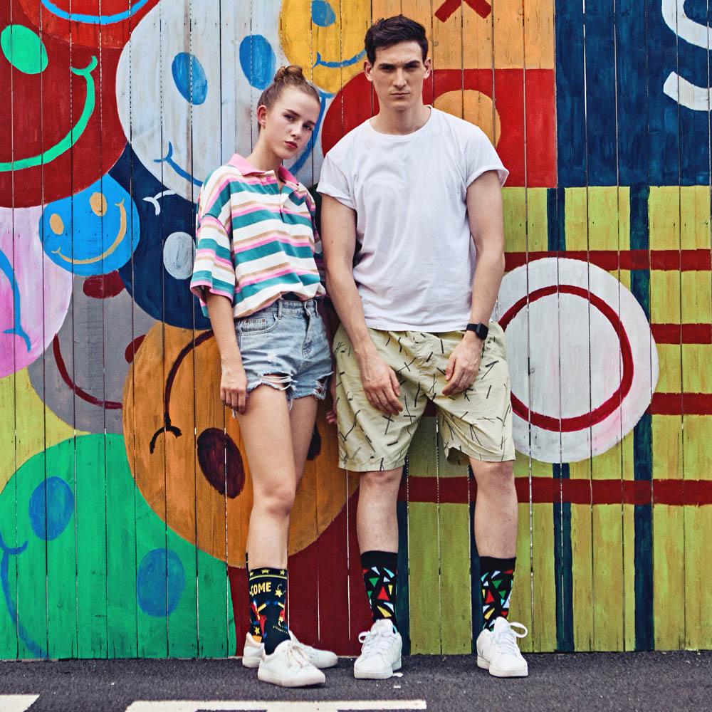 Новые мужские носки бренда Diamond Ramen Astronaut Pattern Hip hop Cool Socks для мужчин зимние толстые длинные носки для скейтбординга смешные цветные