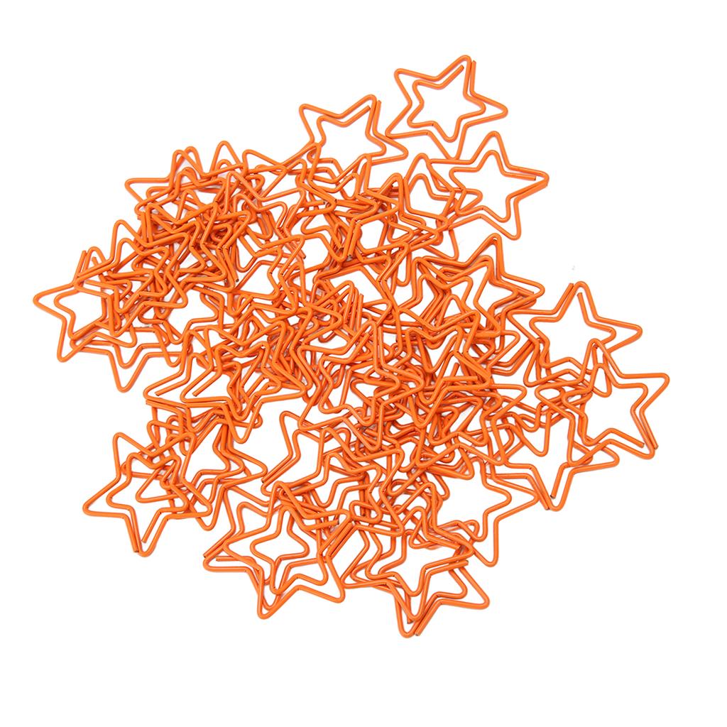 50Pcs Fancy Paperclips 5 Pointed Star Style Metal Widely Applicable Cute Paper Clips for Off