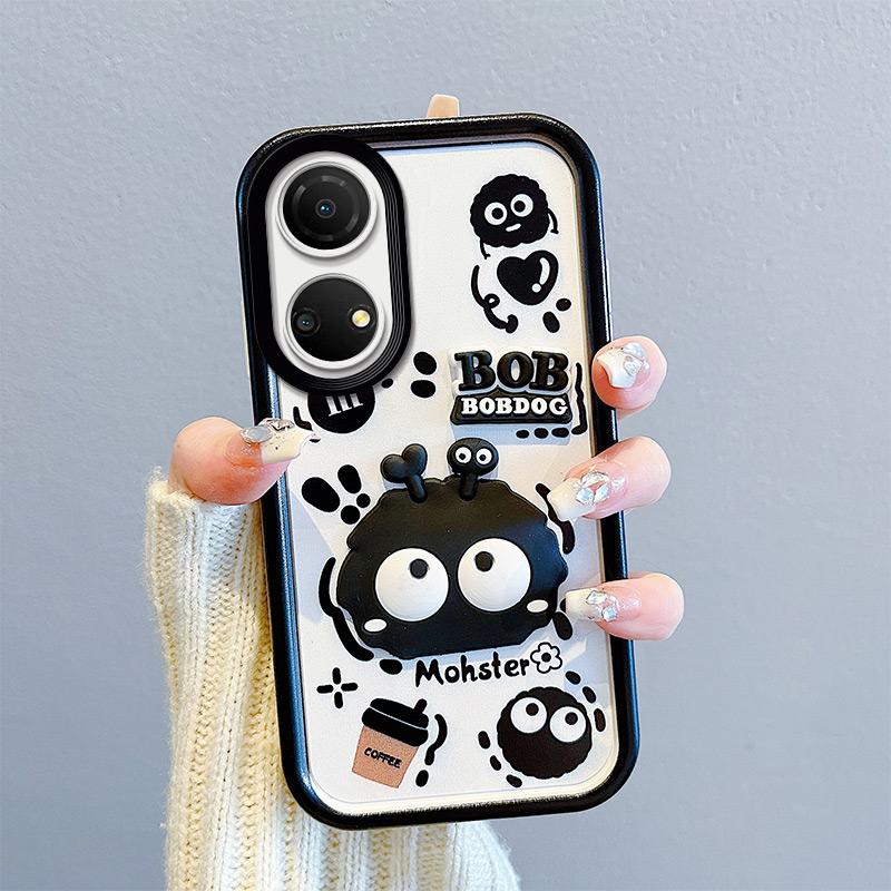 KEYSION Противоударный чехол для Honor X7 с ремешком Мягкий силиконовый милый 3D мультяшный чехол для телефона с куклой для Huawei Honor X7