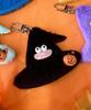 WEGO Mini Trick Hat Monster Plush School Size Black Keychain, Cute, Girly, Gift, Present, Women's, F,