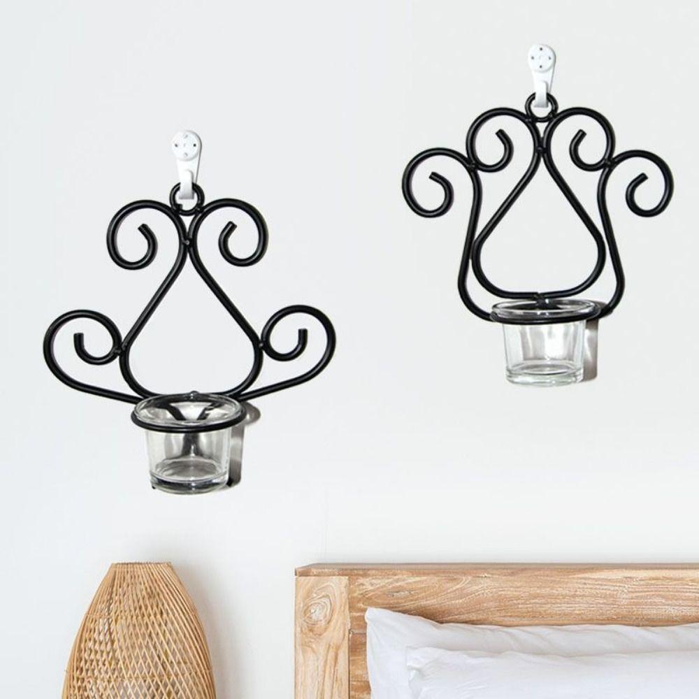 Железный подсвечник полка декоративный настенный держатель для дисплея защита от ржавчины свадебный декор
