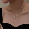 Women's S925 Sterling Silver Pearl Pendant Clavicle Chain Choker Necklace