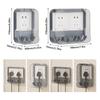 Punch-free Socket Dust Cover with Storage Rack Kitchen Plug Storage Cartoon Waterproof Box