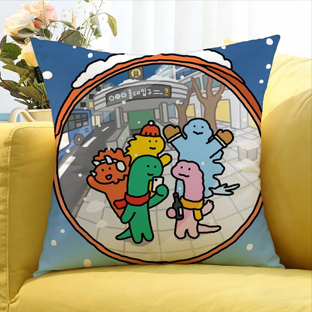 Cartoon JJoguman SStudio Various Sizes Square Pillow Case For Car Home Bedchamber Decor