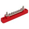 6 Terminal Bus Bar with Cover 48V 150A 2 Studs Power Distribution Block for Car Boat Marine Caravan