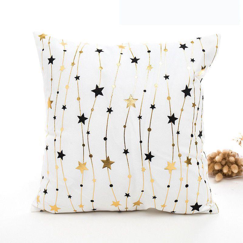 Luxurious Christmas Pillow Case Glitter Cotton Linen Sofa Throw Cushion Cover For Cozy Living