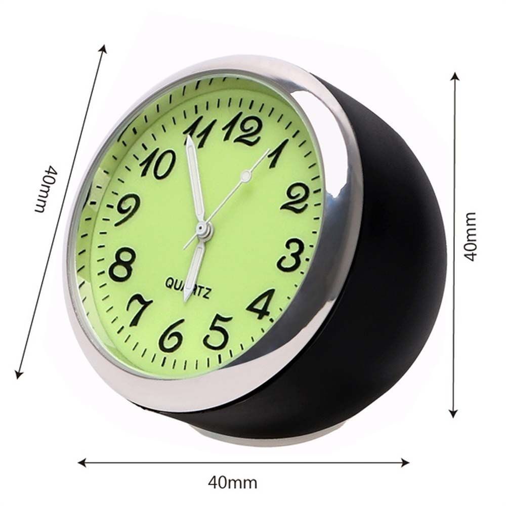 Decoration Fluorescent Car Clock Automobile Mechanics Thermometer Hygrometer Car Quartz Watch