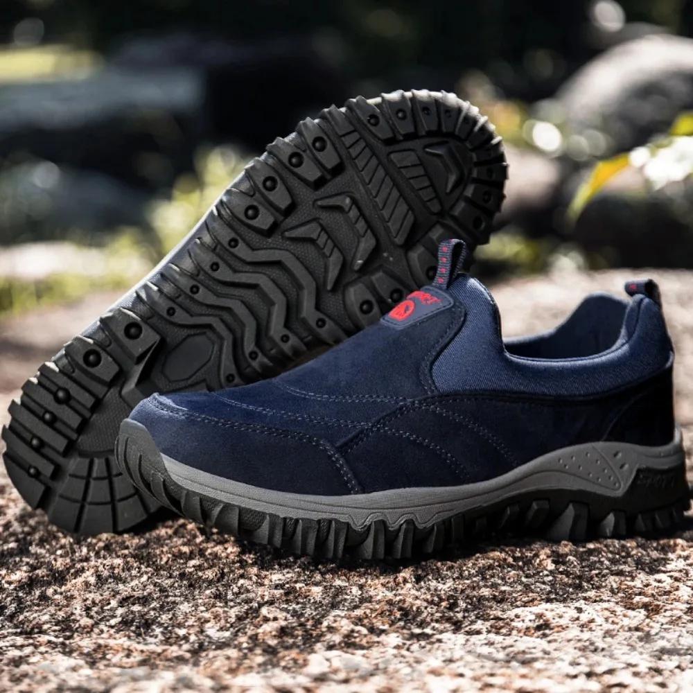 Зимняя повседневная обувь Мужские дышащие кроссовки Zapatillas Hombre Slip-on Soft Platform Outdoor Мужские кроссовки Противоскользящие походные туфли