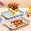 Serving Tray BPA Free Multi-Function Crack Resistant Easy To Clean Space-saving Food Display Reusable Reusable Plastic Serving Platters Kitchen Supply