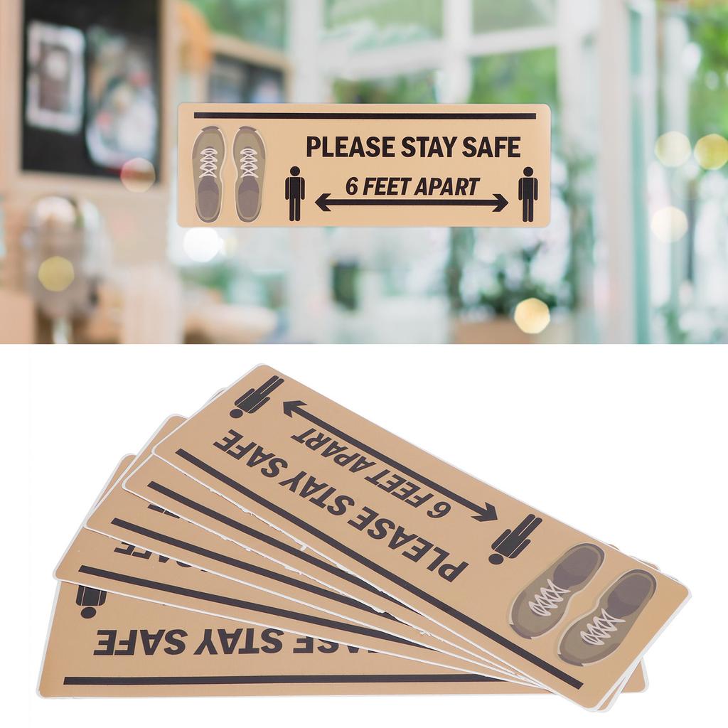 2 комплекта наклейка на пол знак безопасной дистанции маркер предупреждающая наклейка для магазина больницы школы B004