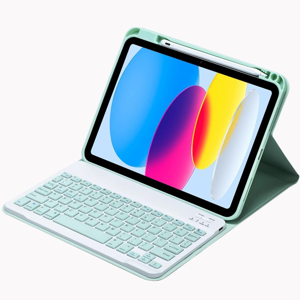 Чехол-клавиатура для iPad 10.2 7 8 9-го 10-го Поколения Pro 11 Air 4 5 3 2 10.9 9.7 10.2 10.5 Русские Испанские Арабские Клавиатурные Чехлы