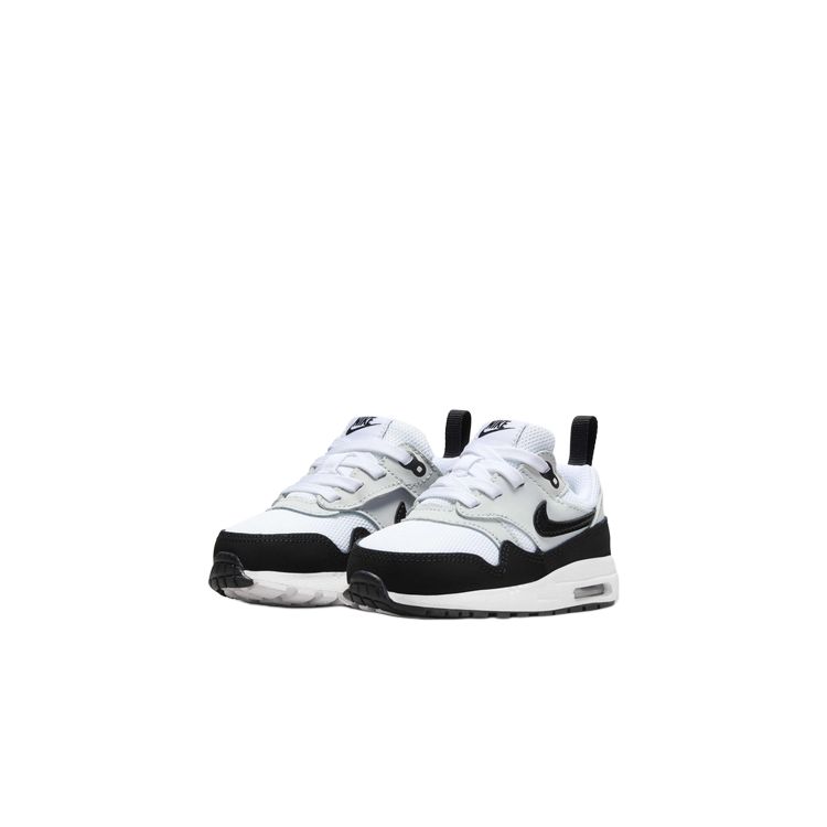 Nike Air Max 1 EasyOn TD Белые Черные Детские Кроссовки Чистая Платина DZ3309-106