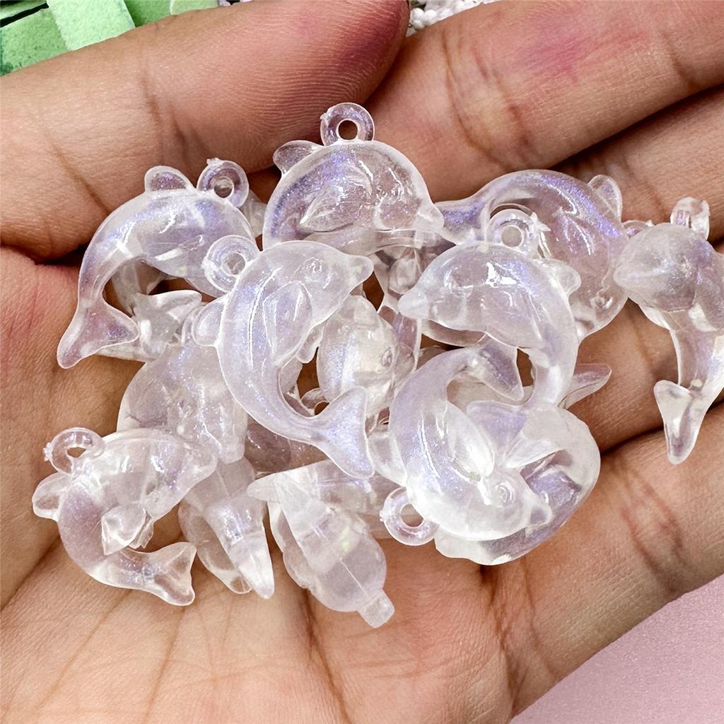 Высокое качество 15,6*20,5 мм акриловые свободные бусины ожерелье модные браслеты в форме дельфина 20 шт DIY для изготовления ювелирных изделий ювелирные аксессуары