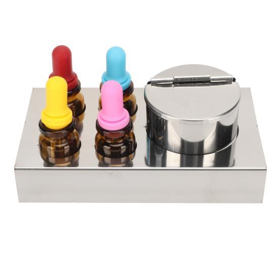 6 шт., бутылочка-капельница для стоматологических лекарств, 10 мл, янтарное стекло, бутылки-капельницы для настойки с держателем из нержавеющей стали