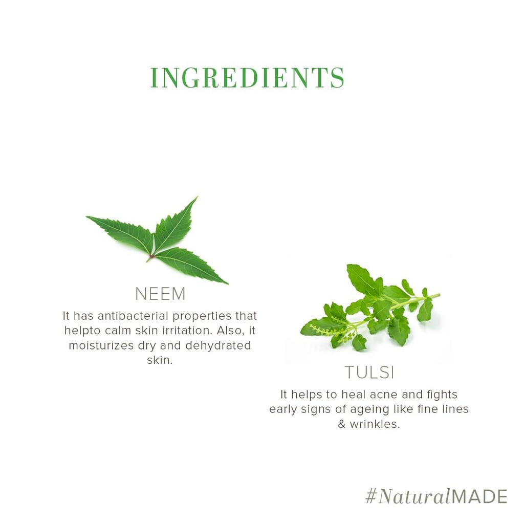 KHADI NATURAL Мыло Ним Тулси Упаковка 7 шт. | Травяное Мыло для Ванны 125 г Каждое | Мягкое Натуральное Мыло для Всех Типов Кожи