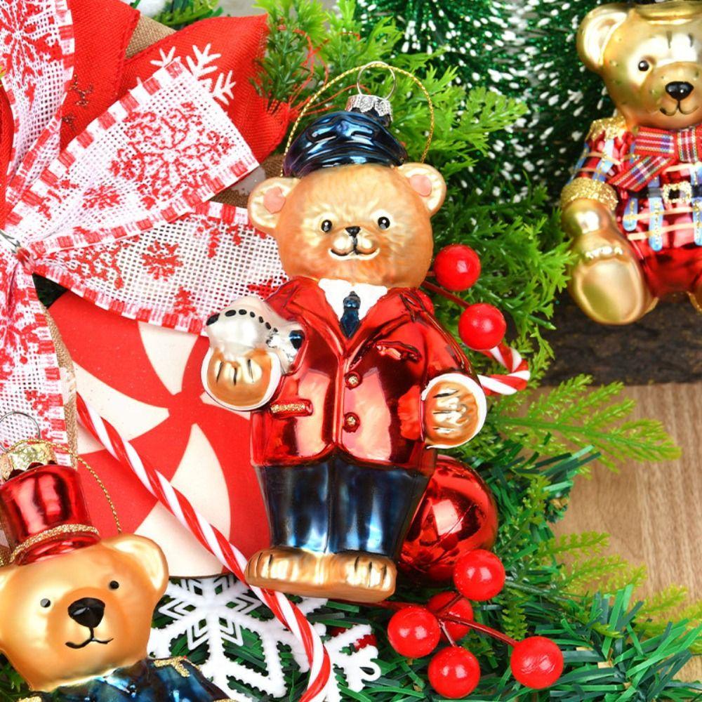 Rooster Panda Elephant Shape Christmas Ornaments Colorful Hanging Ornaments Scene Arrangement