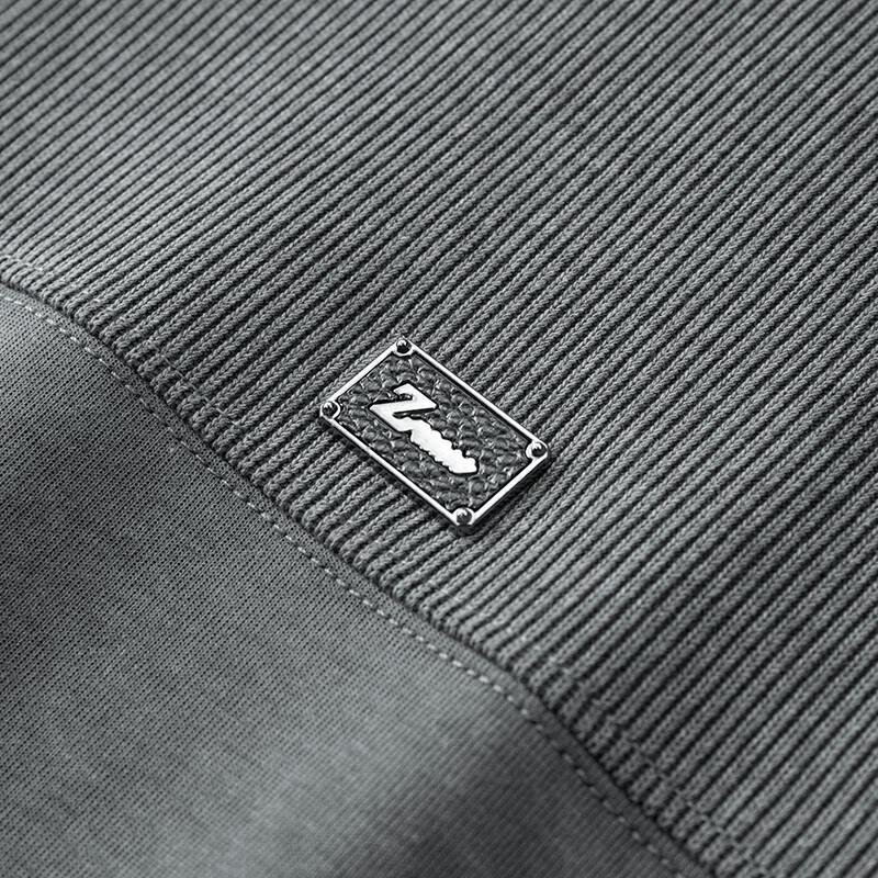 DIBINZE Men's Plus Size Patchwork Round Neck Long Sleeve Sweatshirt