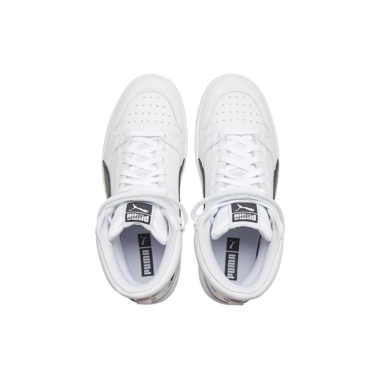 Puma Sky LX Mid Атлетические кожаные кроссовки с высоким верхом Унисекс кроссовки Черно-белые 372874-06