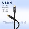 ZIKNYDO USB 4 на Thunderbolt 4 40 Гбит/с Кабель для передачи данных, видео, зарядки 240 Вт, совместимый с Thunderbolt iPhone 16 eGPU, 1 м, USB-C кабель, USB-C и USB-C 8K/4K
