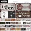 Wine Metal Sign Coffee Tin Sign License Plate Vintage Decoration Man Cave Plaque Home Wall Decor Bar Sign Poster