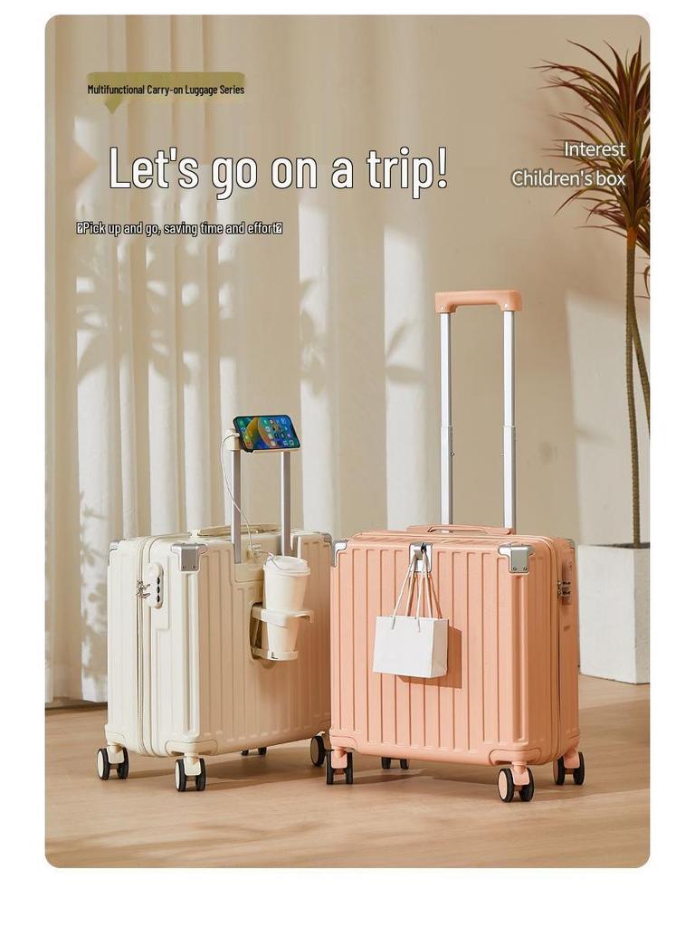 Стильный и прочный женский многофункциональный дорожный чемодан с бесшумными колесами