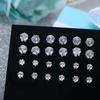 Shiny Fashion For Women Round Metal Crystal Accessories Stud Earrings Earring Sets Jewelry
