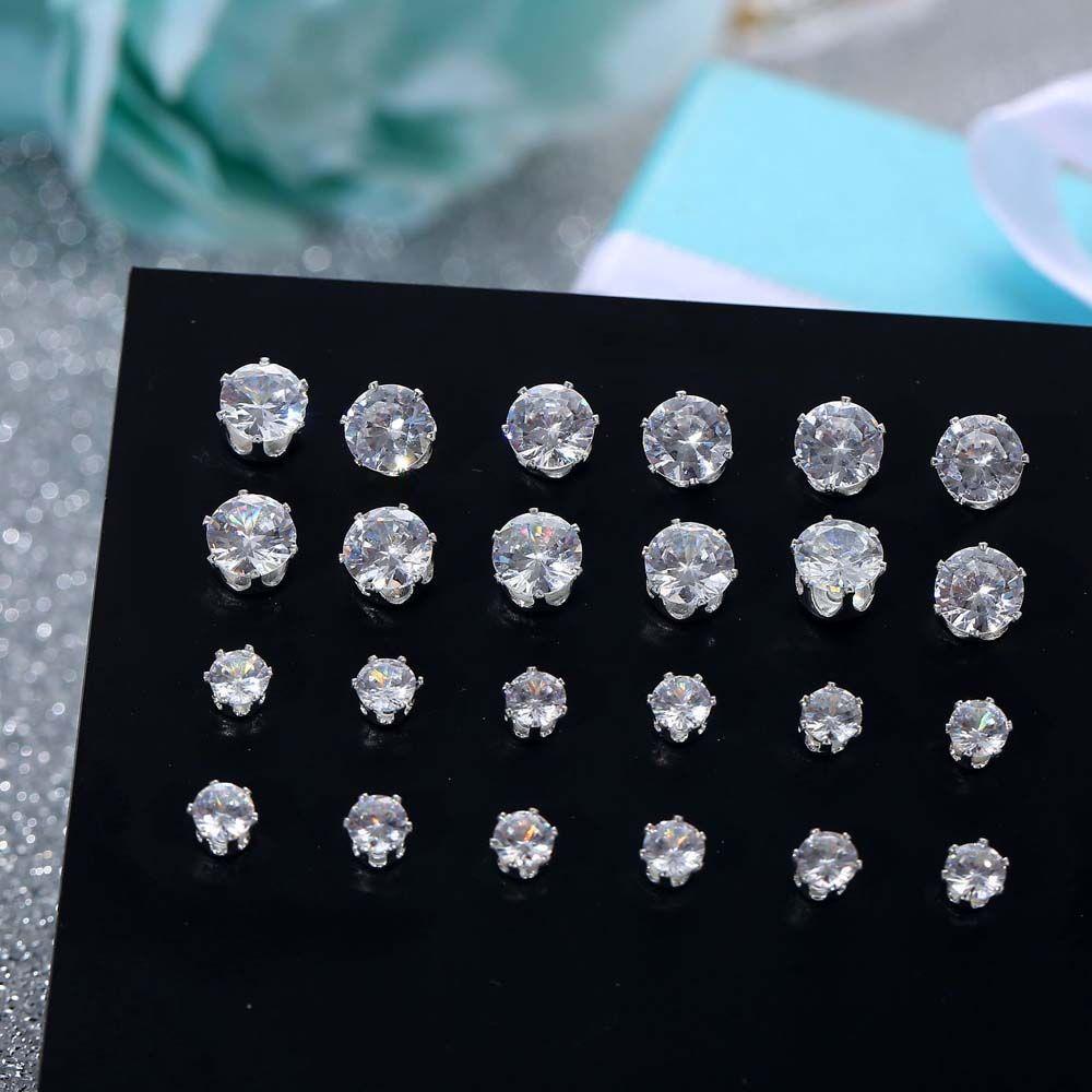 Shiny Fashion For Women Round Metal Crystal Accessories Stud Earrings Earring Sets Jewelry