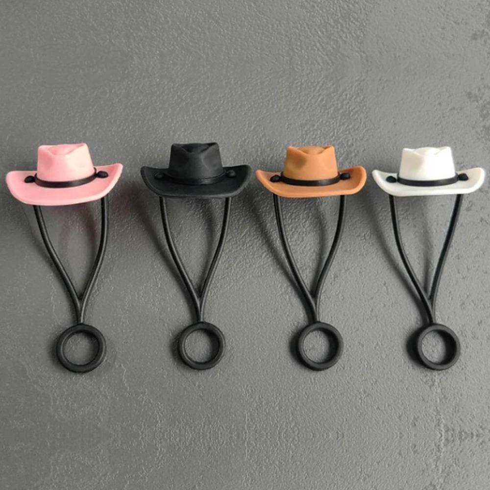 Leak Proof Cowboy Hat Straw Cover Dust-proof Straw Cap Straw Tip Protective Cap Straw Topper Party