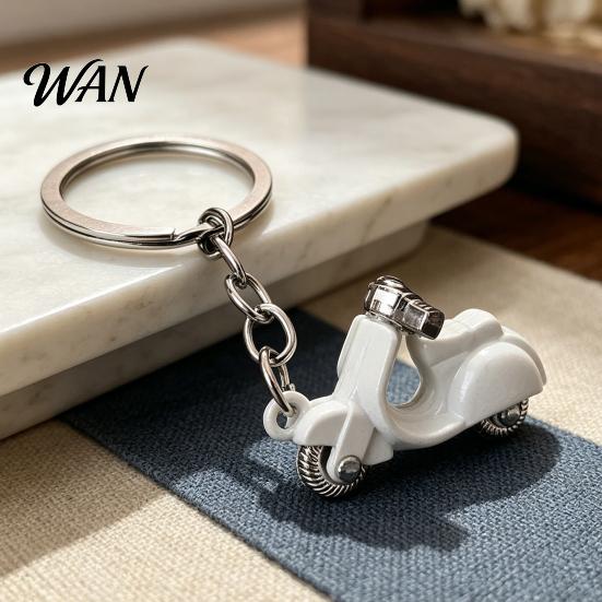 Durable Keychain Pendant Motorcycle Charm Zinc Alloy Key Chain with Retro Scooter Buckle Electric Donkey Design Holder