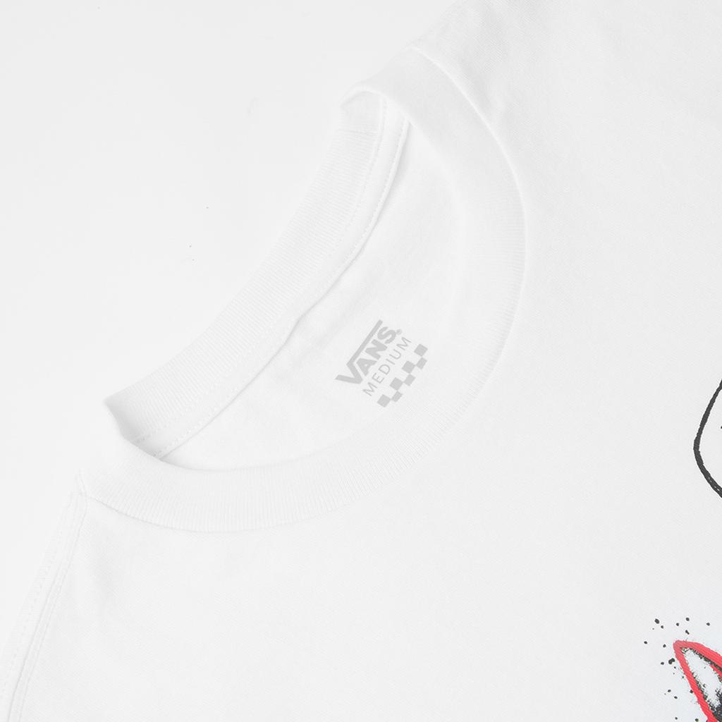 Vans Футболка с коротким рукавом и графическим принтом, женские топы, цвет белый VN000GU4WHT1