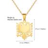 Fashion Albania Eagle Pendant Necklace for Women Men Gold/Silver Color Party Engagement Annivers Stainless Steel Jewelry Gifts