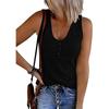Summer Women's Vest Breasted Knitted Vest Solid Color V-neck Sleeveless Top