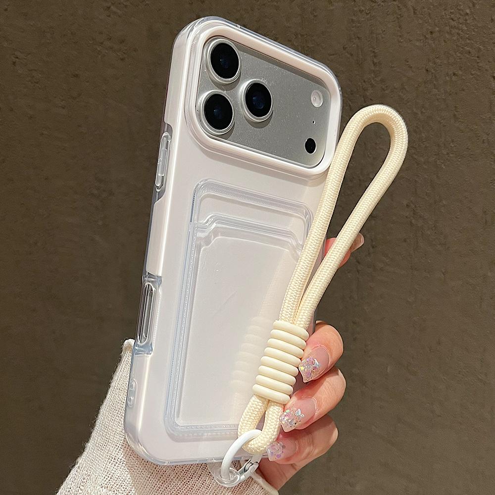 Цветная сумка-кошелек с держателем для карт и телефона для iPhone 17 16 15 14 13 12 11 Pro Max Air, ремешок на запястье, противоударный чехол с ремешком
