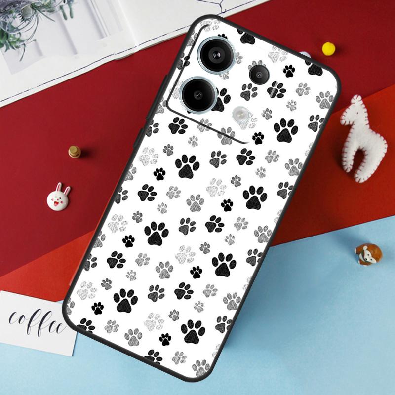 Чехол с лапками кошки и собаки для Xiaomi Redmi Note 14 Pro 13 12 11 10 15 Pro Plus Redmi 15 14C 10C 12C 13C 15C
