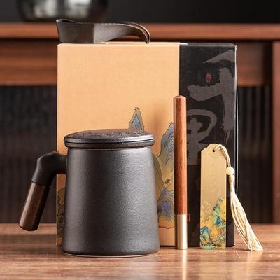 Керамическая фильтрующая кружка Yipan с крышкой, подарочный набор