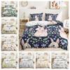 Quilt Cover Illustration Rabbit Bed Cover Digital Printing Bedding Three-Piece Set