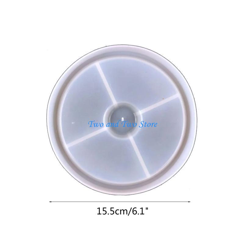 HX6F Blue Epoxy Casting Mold Incense Holder Plate Silicone Moulds Home Ornaments DIY