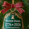 Соединенные Штаты 250-летие Юбилейный Колокольчик Украшение Памятный Дверной Звонок Украшение для Рождественской Елки