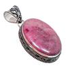 Подвеска из серебра 925 пробы с родонитом, ручная работа, 2,17 дюйма AH-884