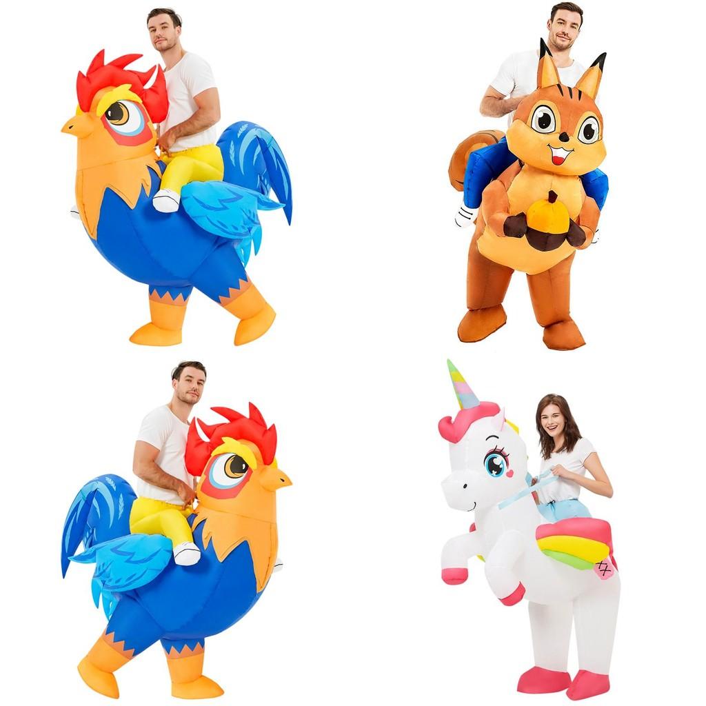 Cartoon Unicorn Squirrel Elk Chicken Costume With Sewing Craft For Childrens Party And Performance