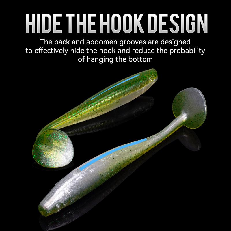 Kingdom Силиконовая рыболовная приманка Softwhale Wobblers, двухцветная джиг-воблеры, искусственная приманка из термопластичного каучука/ПВХ, приманка для плавания, снасти для карпа и окуня