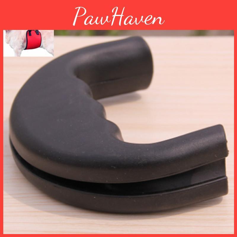 Durable Rubber Handle For Dogs And Cats Non-expanding Leash Handle Black Color 11*8cm